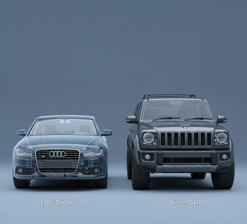 LPG세단과 디젤 SUV