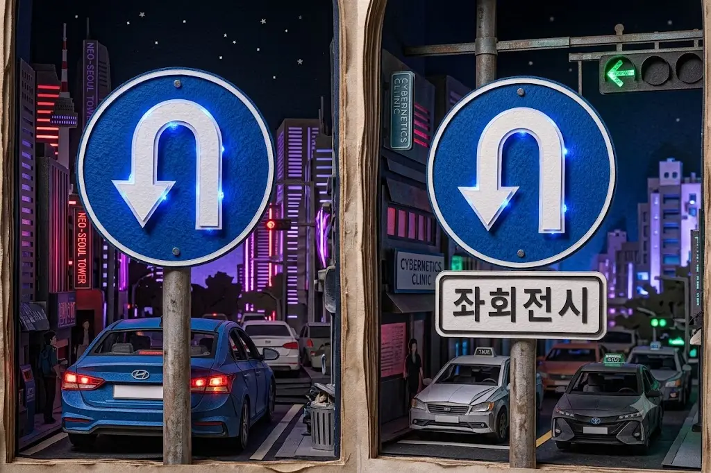 상시유턴과 좌회전시 유턴, 사고시에 과실이 달라져요